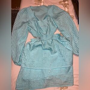 Light Blue Textured Dress